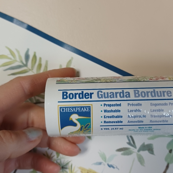 Wallpaper Border Flamingo Lagoon Teal Watercolor - Picture 7 of 7